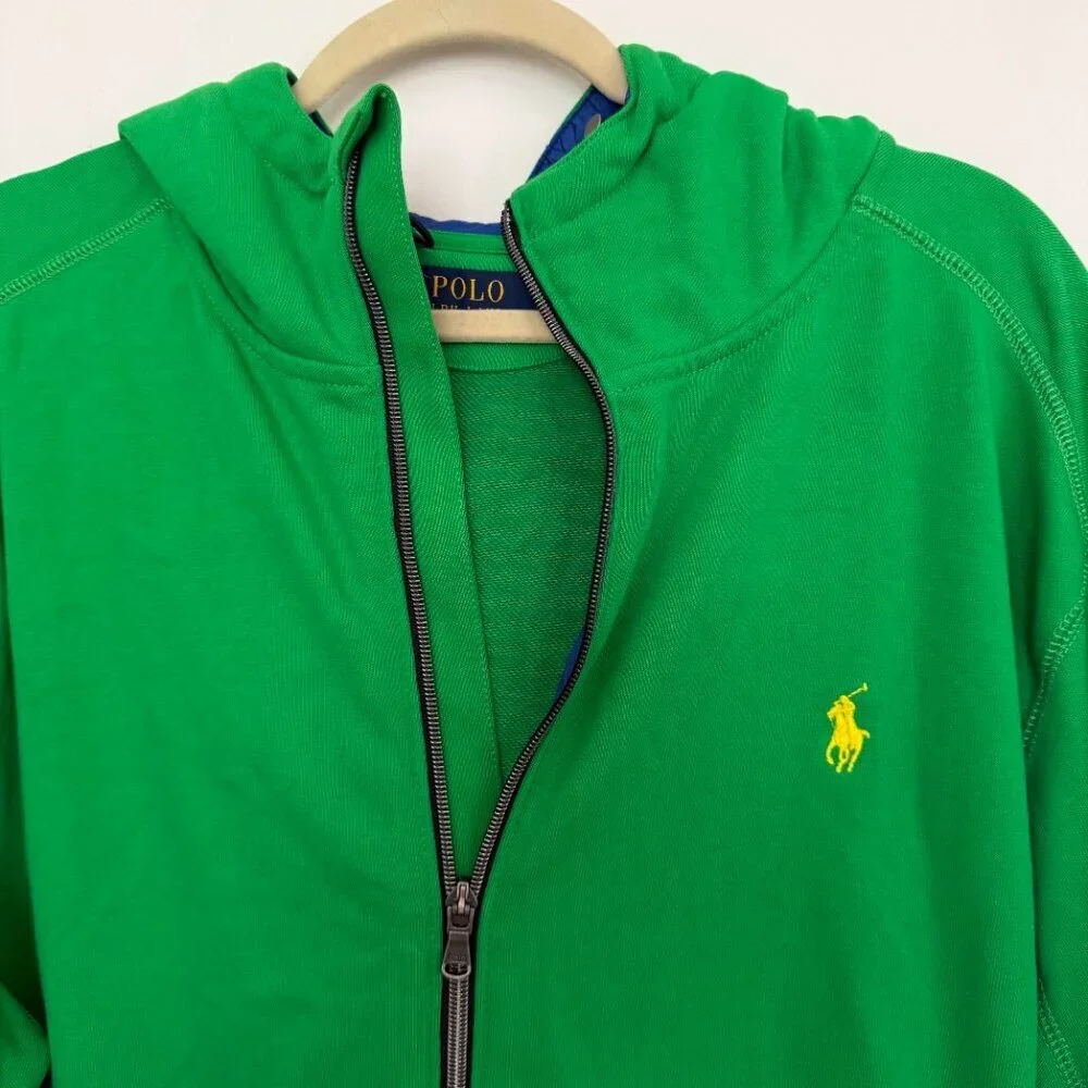 Polo Ralph Lauren Pony Full Zip Hooded Jacket Streetwear Preppy Green - XXL